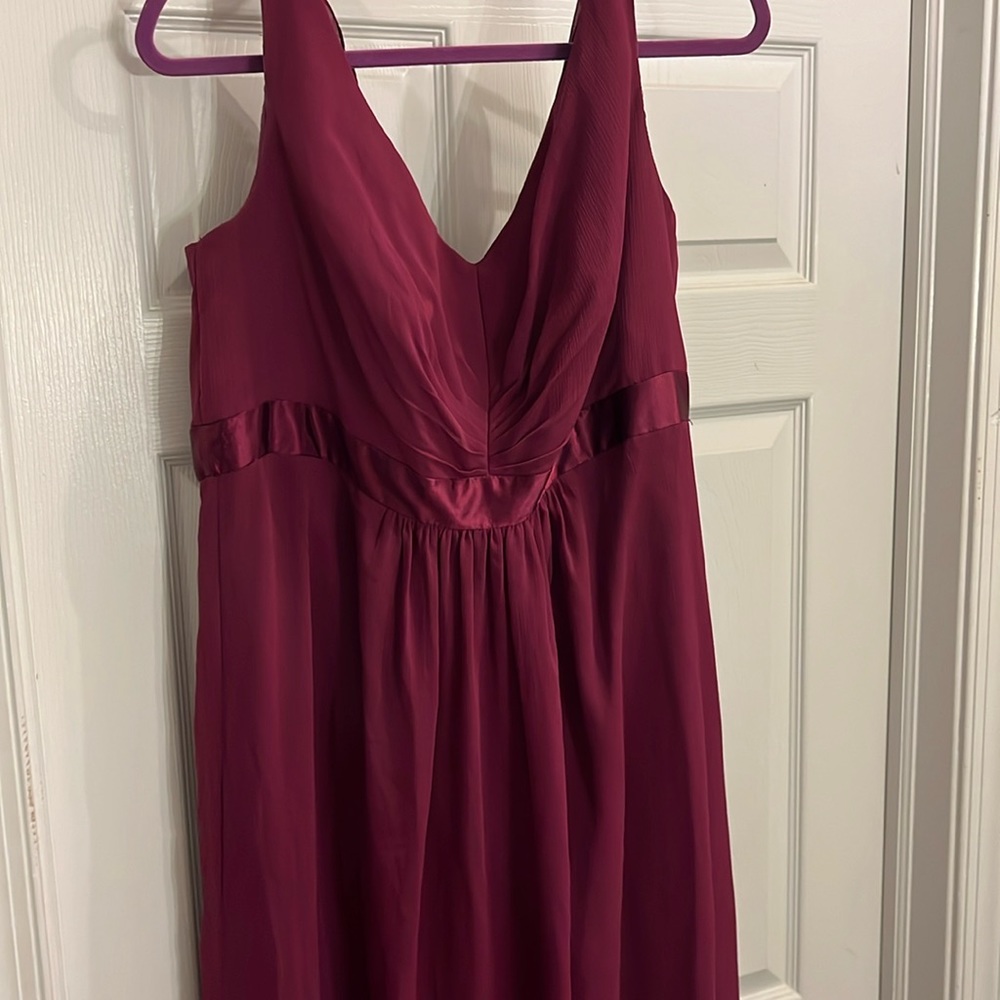 Plum Long Crepe Dress - Beautiful!